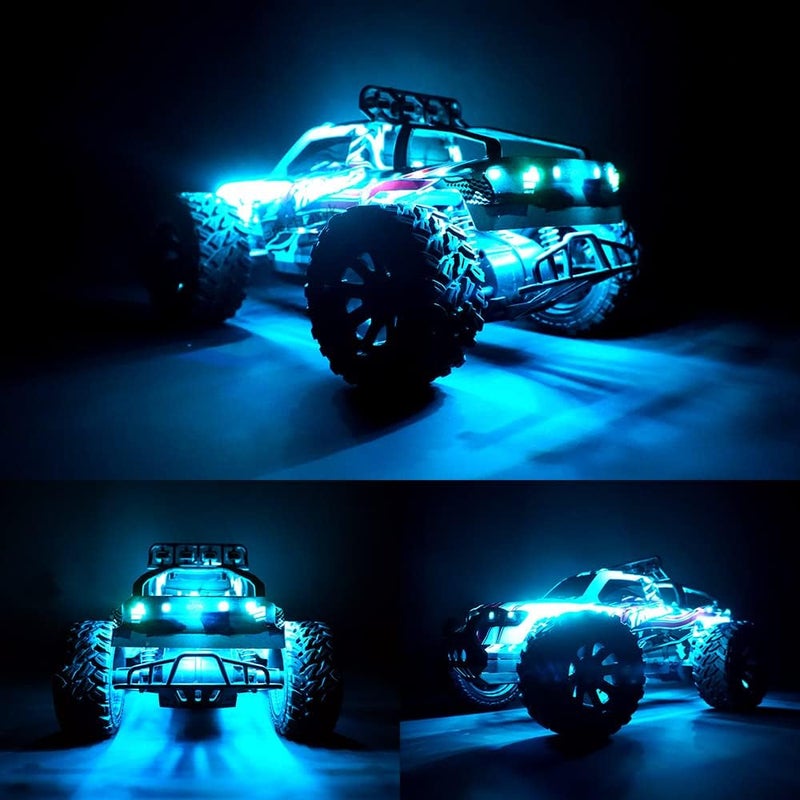 elechawk Waterproof LED Light Strips for RC Cars Trucks Airplanes Boats Drones Fixed Wing AR Wing Model Underglow Light (Ice Blue) - Image 2